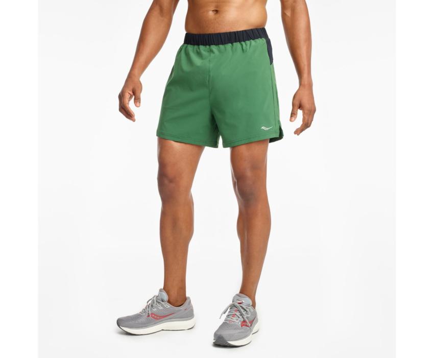 Saucony Outpace 5" Short Greener Pastures | Men Bottoms