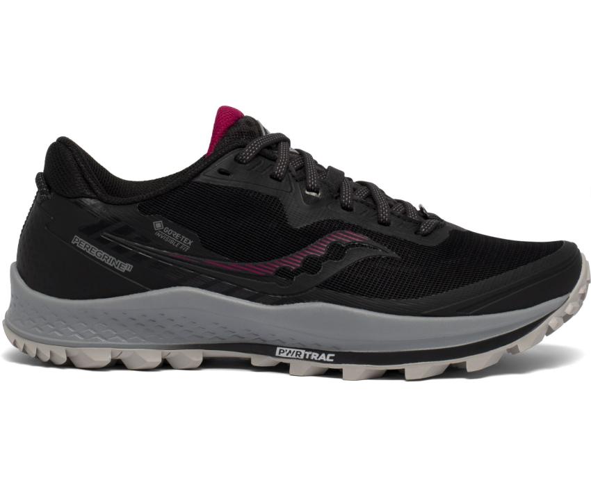 Saucony Peregrine 11 GTX Black / Cherry | Women Running