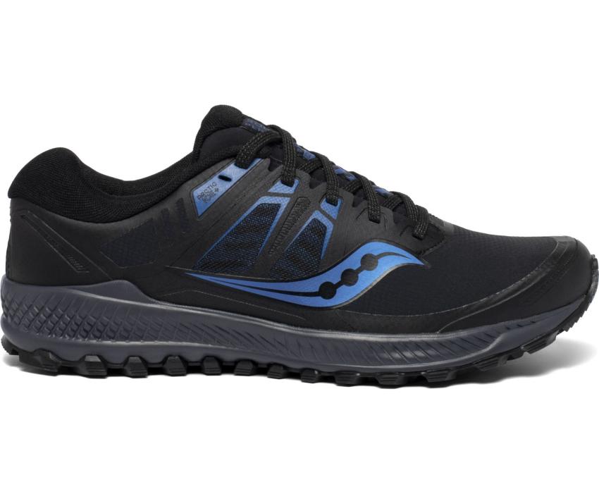 Saucony Peregrine ICE+ Black / Blue | Men Running