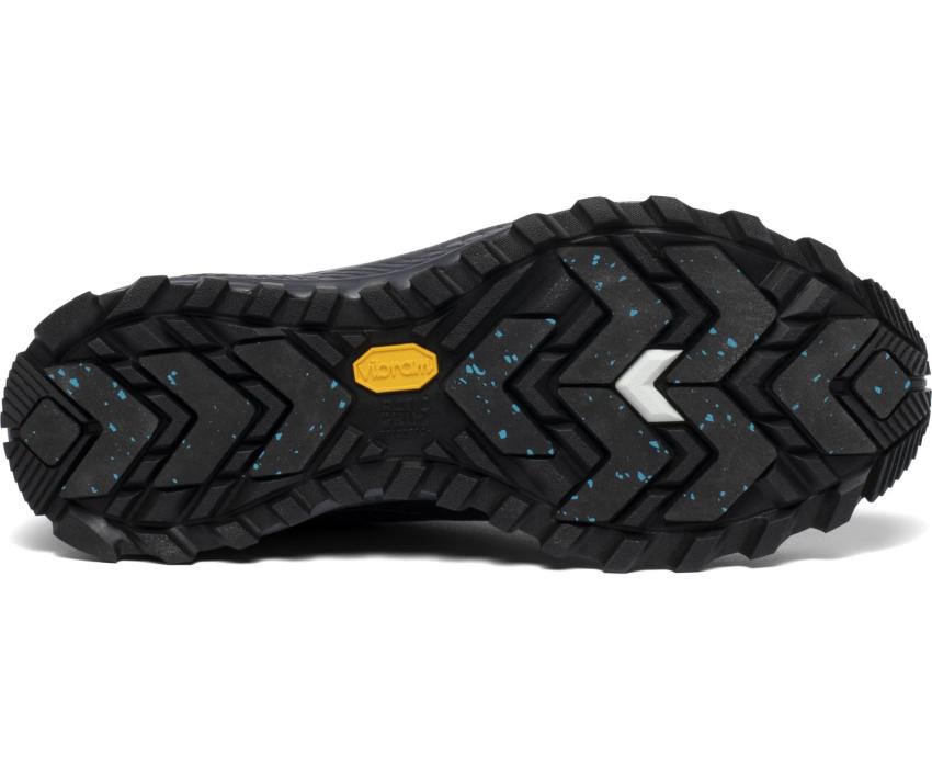 Saucony Peregrine ICE+ Black / Blue | Men Running