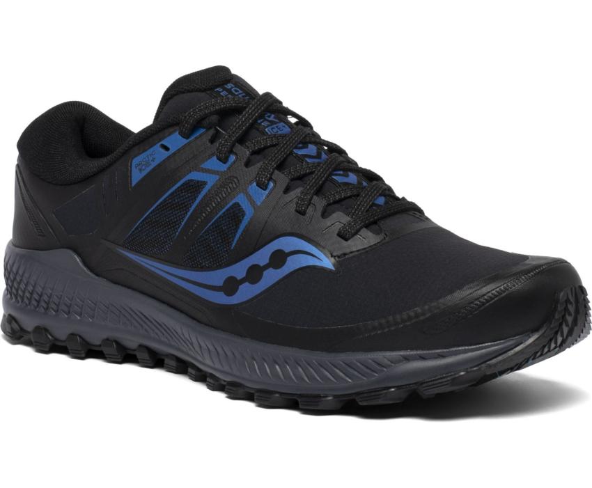 Saucony Peregrine ICE+ Black / Blue | Men Running