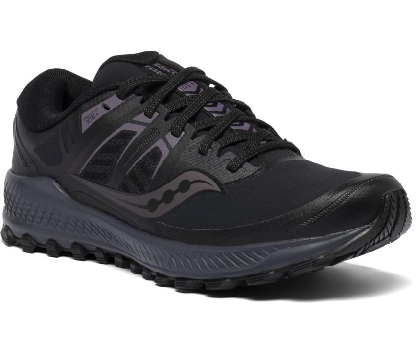 Saucony Peregrine ICE+ Black / Lavender | Women Running