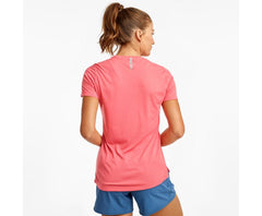 Saucony Ramble Short Sleeve Calypso Coral | Women Tops