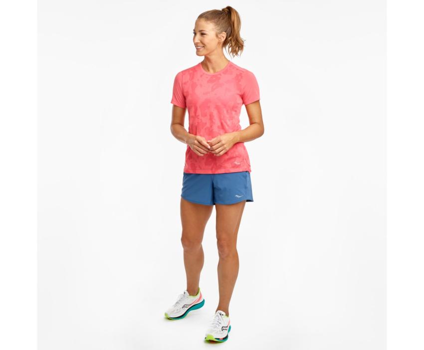 Saucony Ramble Short Sleeve Calypso Coral | Women Tops