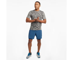 Saucony Ramble Short Sleeve Castlerock | Men Tops