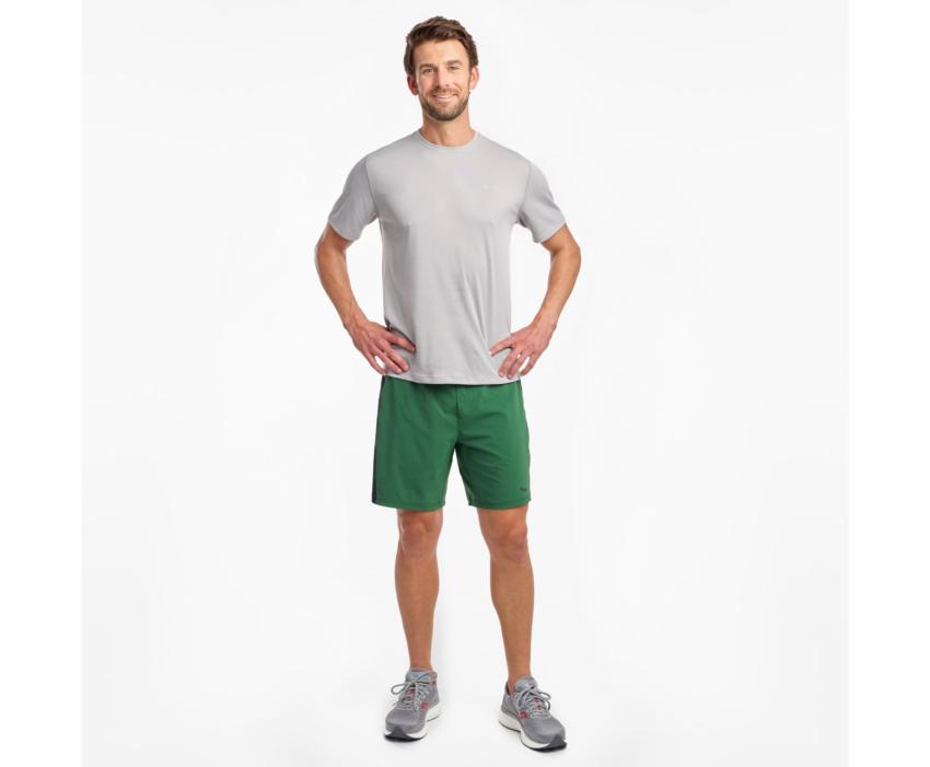 Saucony Rerun 8" 2-1 Short Greener Pastures | Men Bottoms