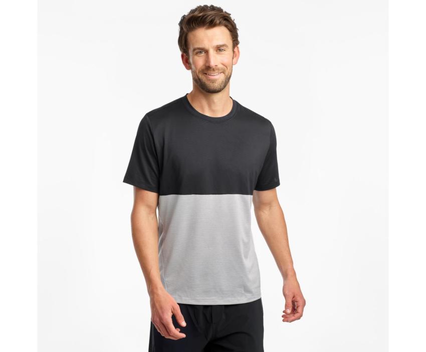 Saucony Rerun Short Sleeve Alloy Heather | Men Tops