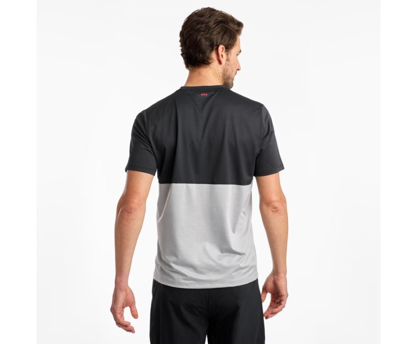 Saucony Rerun Short Sleeve Alloy Heather | Men Tops