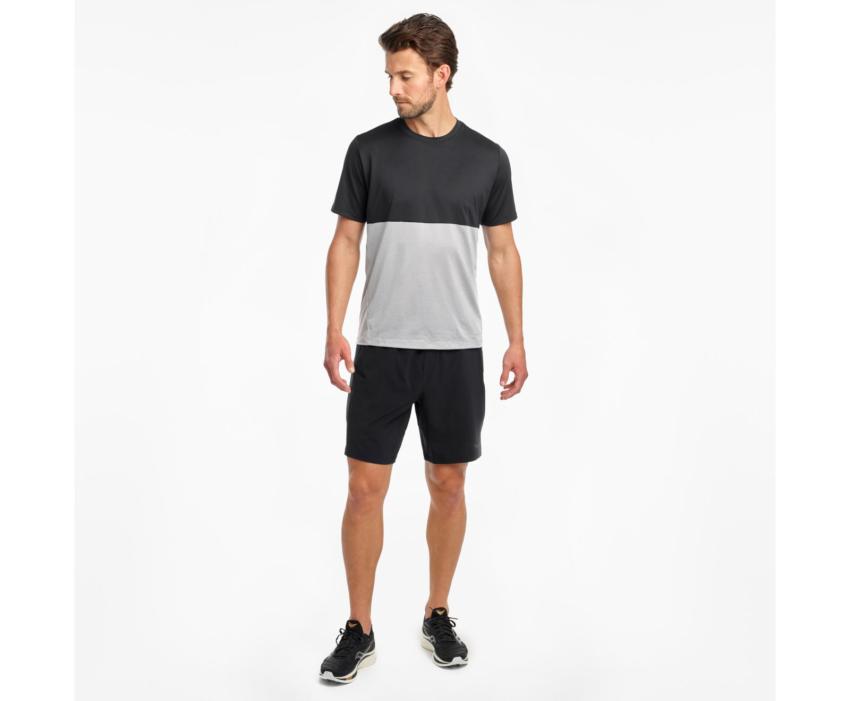 Saucony Rerun Short Sleeve Alloy Heather | Men Tops