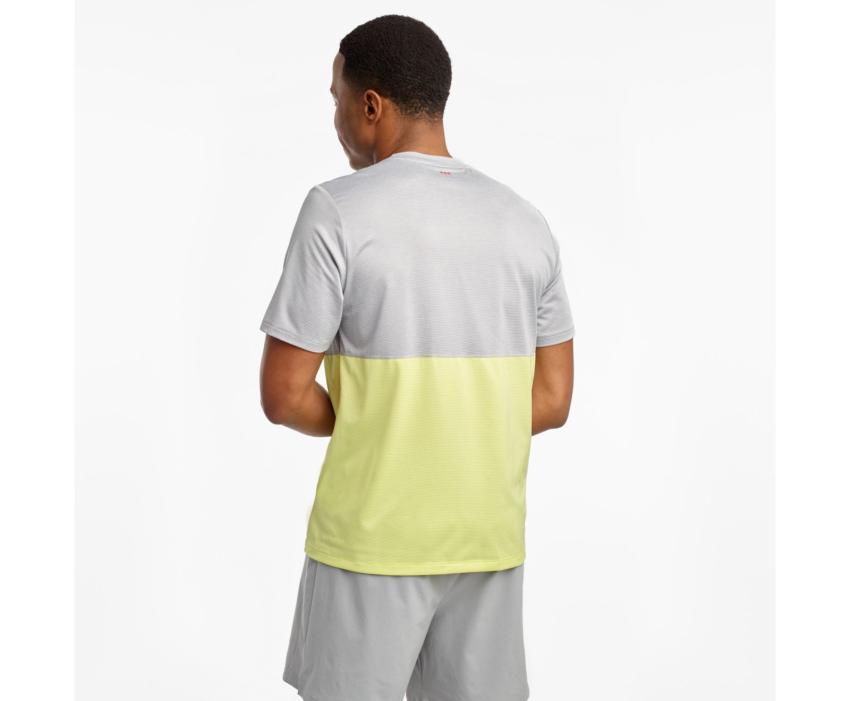 Saucony Rerun Short Sleeve Sunny Lime | Men Tops