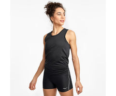Saucony Rerun Tank Black | Women Tops