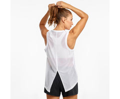 Saucony Rerun Tank White | Women Tops