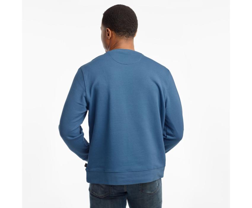 Saucony Rested Crewneck Ensign Blue | Men Tops