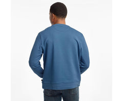 Saucony Rested Crewneck Ensign Blue | Men Tops