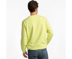 Saucony Rested Crewneck Sunny Lime | Men Tops