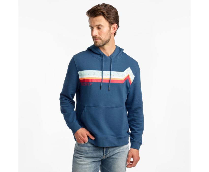 Saucony Rested Hoodie Ensign Blue | Men Tops