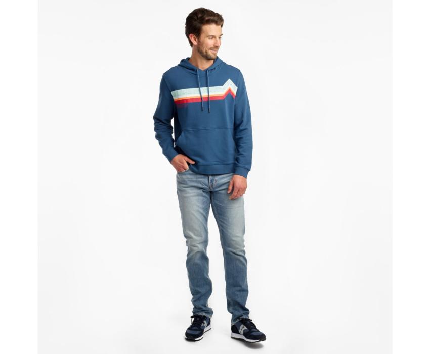 Saucony Rested Hoodie Ensign Blue | Men Tops