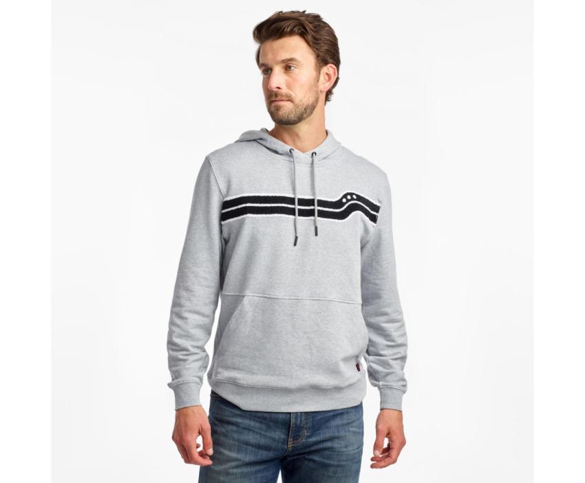Saucony Rested Hoodie Light Grey Heather | Men Tops