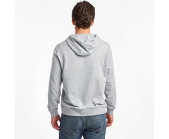 Saucony Rested Hoodie Light Grey Heather | Men Tops