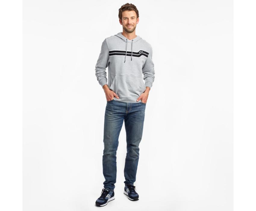 Saucony Rested Hoodie Light Grey Heather | Men Tops