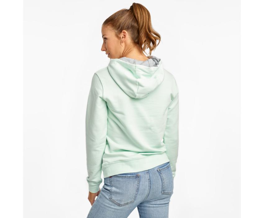 Saucony Rested Hoodie Opal Blue | Women Tops