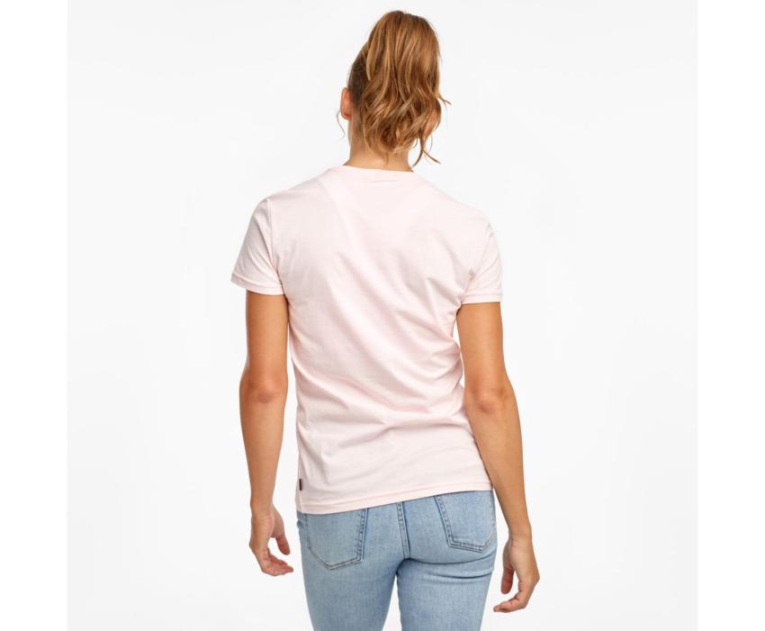 Saucony Rested Short Sleeve Barely Pink | Women Tops
