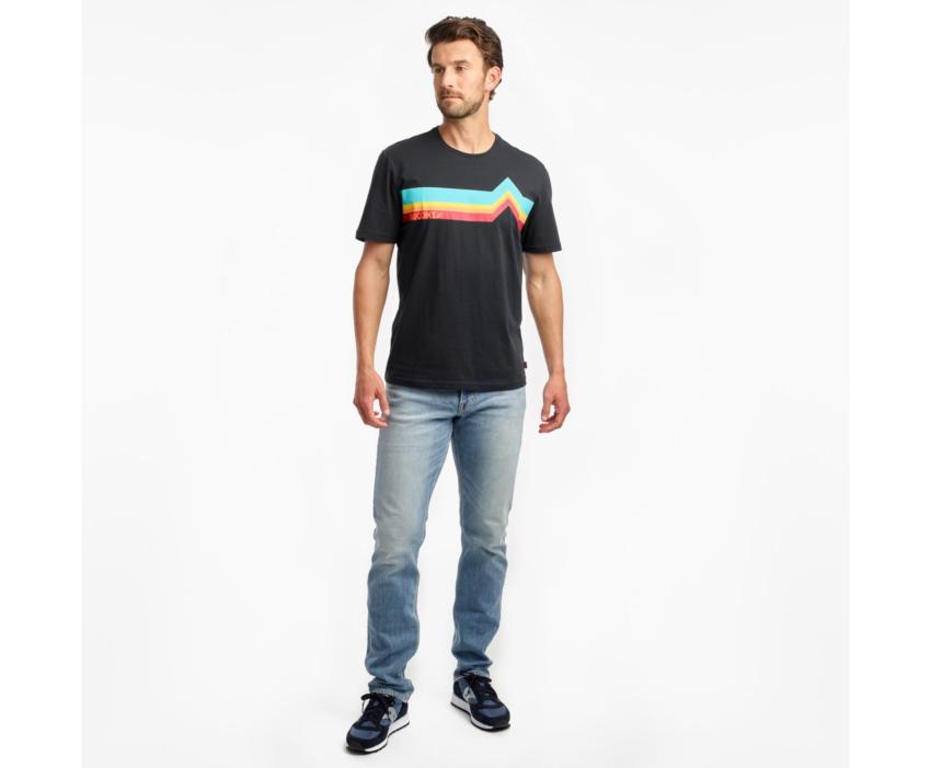Saucony Rested Short Sleeve Black | Men Tops