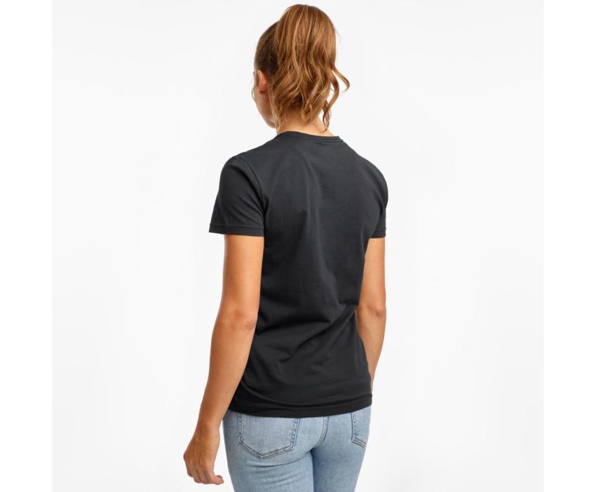 Saucony Rested Short Sleeve Black | Women Tops