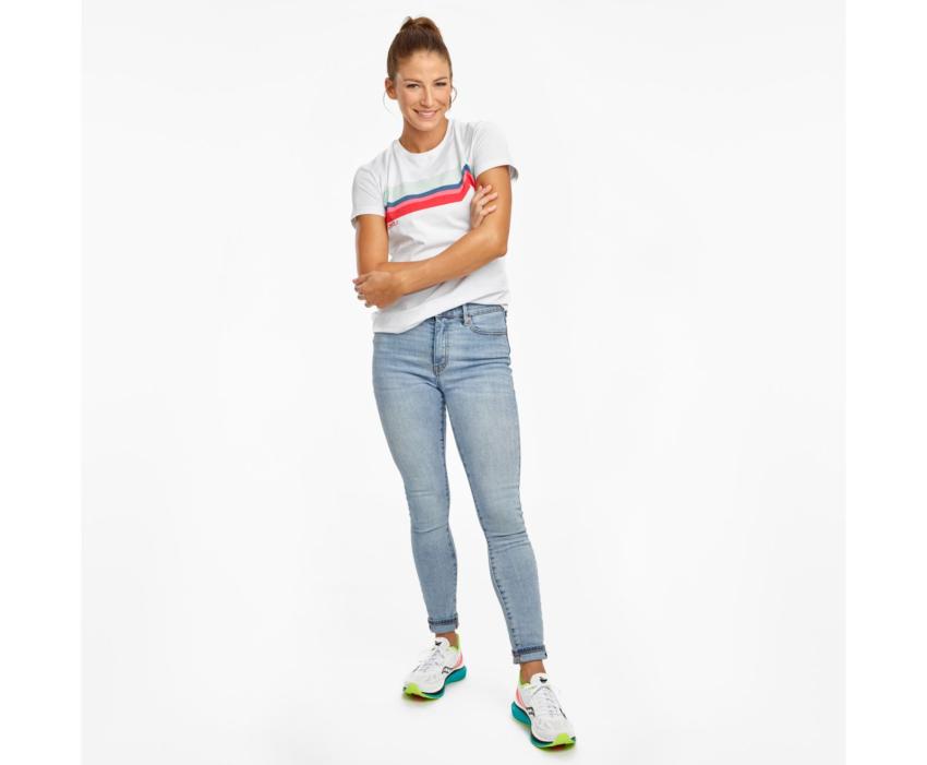 Saucony Rested Short Sleeve White | Women Tops