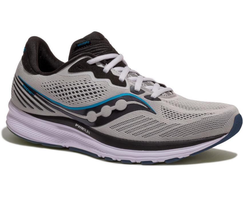 Saucony Ride 14 Fog / Black / Storm | Men Running