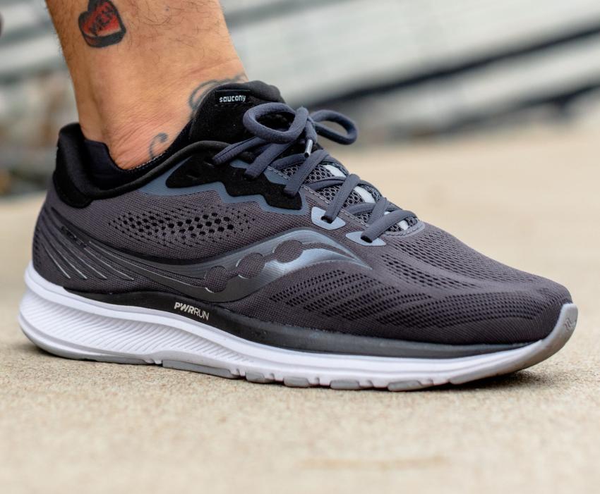 Saucony Ride 14 Wide Charcoal / Black | Men Running