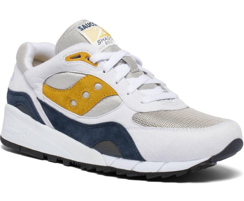 Saucony Shadow 6000 White / Gold / Denim | Men Originals