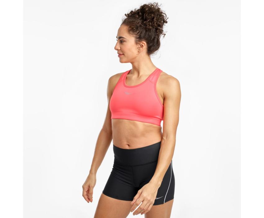 Saucony Skyrocket Bra Calypso Coral | Women Tops