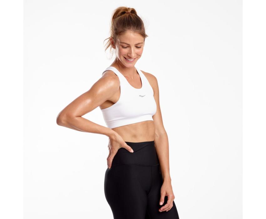 Saucony Skyrocket Bra White | Women Tops