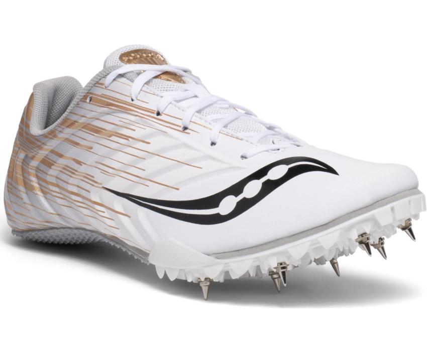 Saucony Spitfire 5 White / Gold | Women Running