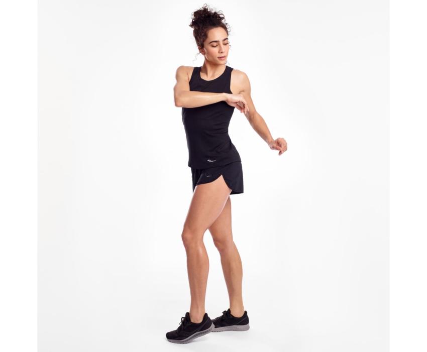 Saucony Split Second 2.5" Short Black | Women Bottoms