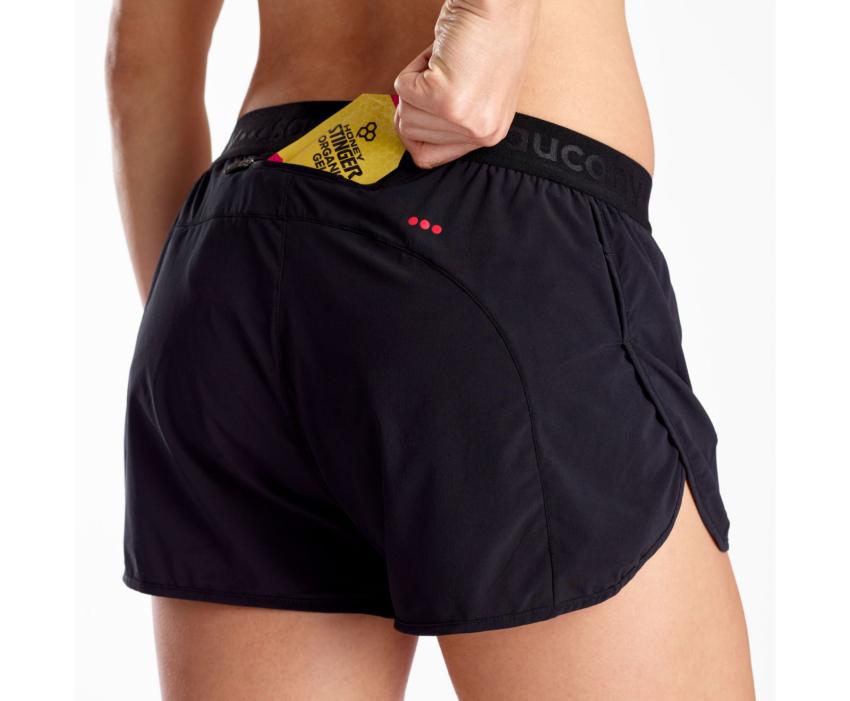 Saucony Split Second 2.5" Short Black | Women Bottoms