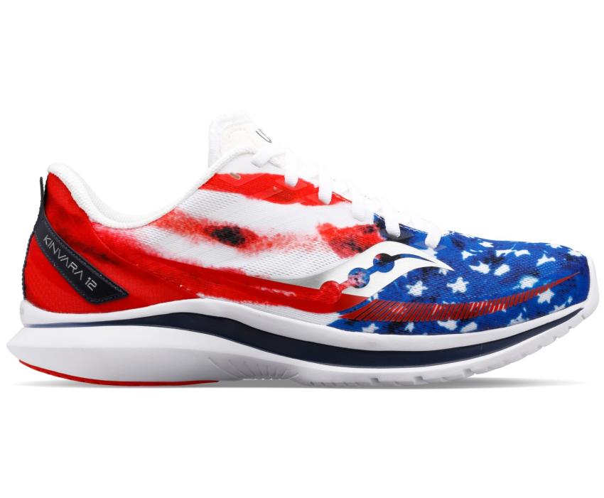 Saucony Stars &amp; Stripes Kinvara 12 Red / White / Blue | Men Running