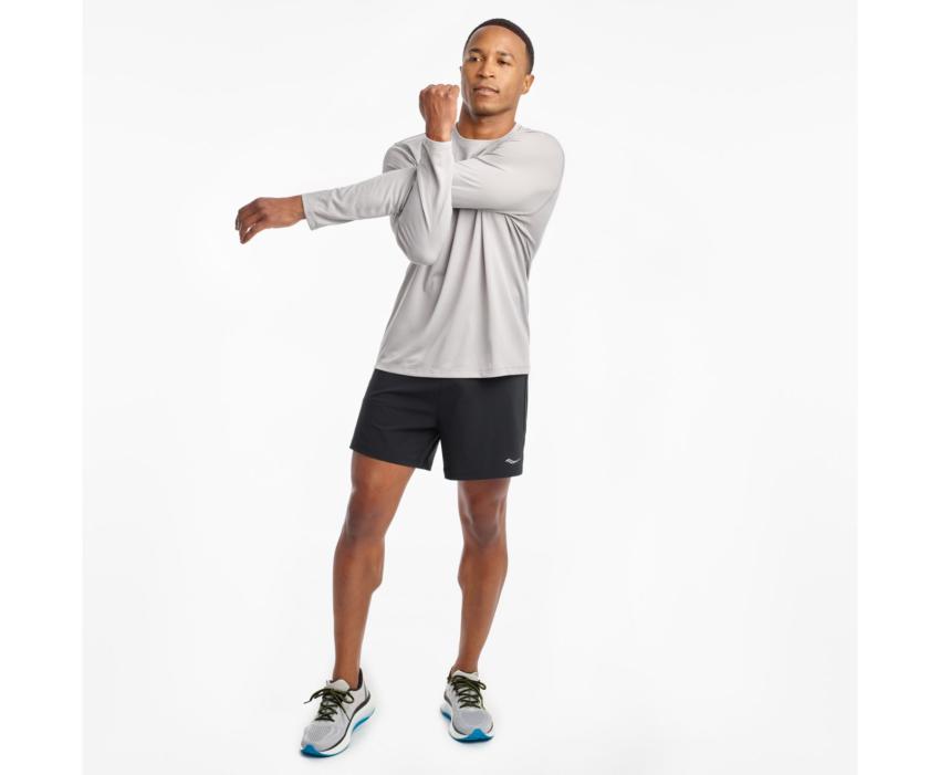 Saucony Stopwatch Long Sleeve Alloy | Men Tops