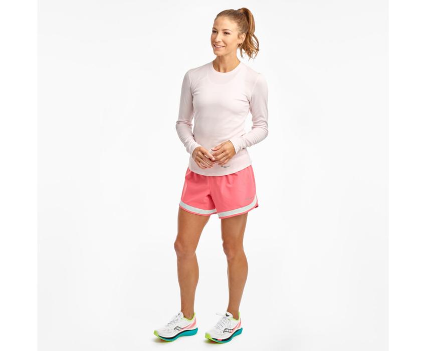 Saucony Stopwatch Long Sleeve Barely Pink | Women Tops