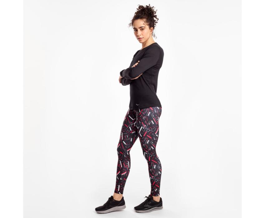 Saucony Stopwatch Long Sleeve Black | Women Tops