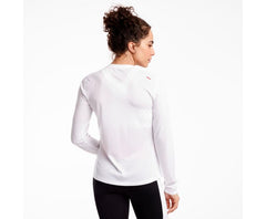 Saucony Stopwatch Long Sleeve White | Women Tops