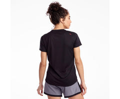 Saucony Stopwatch Short Sleeve Black | Women Tops