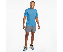 Saucony Stopwatch Short Sleeve Bonnie Blue | Men Tops