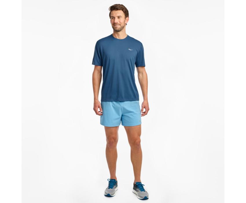 Saucony Stopwatch Short Sleeve Ensign Blue | Men Tops