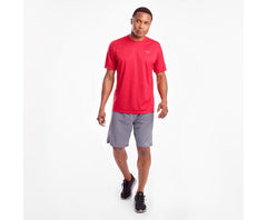 Saucony Stopwatch Short Sleeve Saucony Red | Men Tops