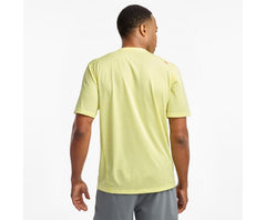 Saucony Stopwatch Short Sleeve Sunny Lime | Men Tops
