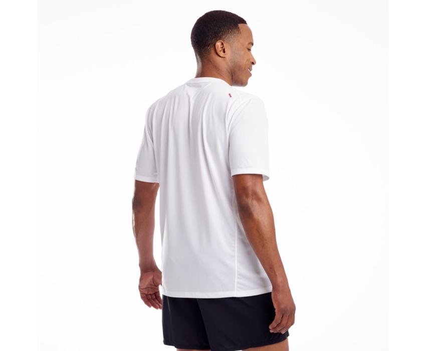 Saucony Stopwatch Short Sleeve White | Men Tops