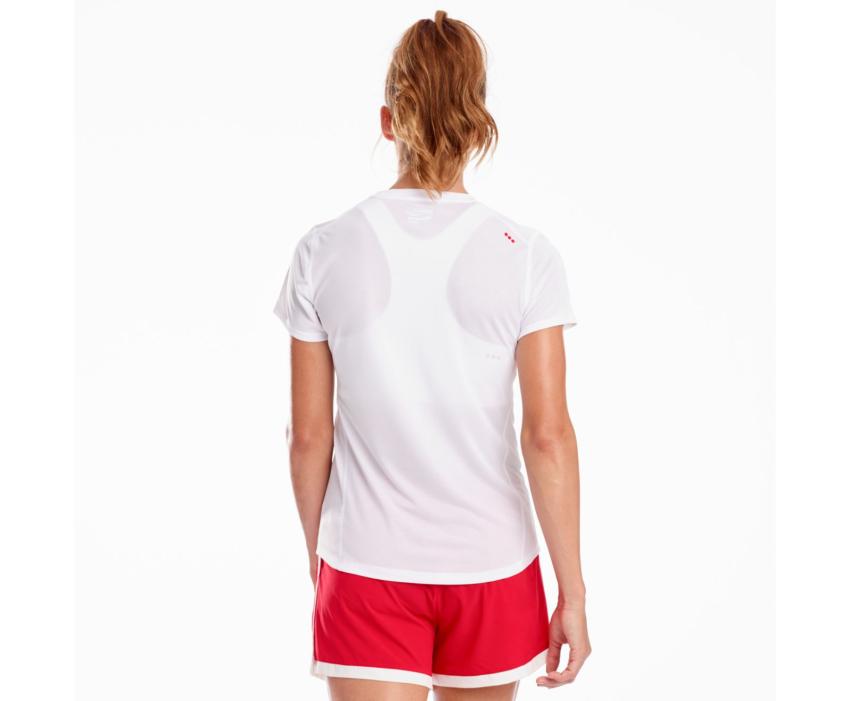 Saucony Stopwatch Short Sleeve White | Women Tops