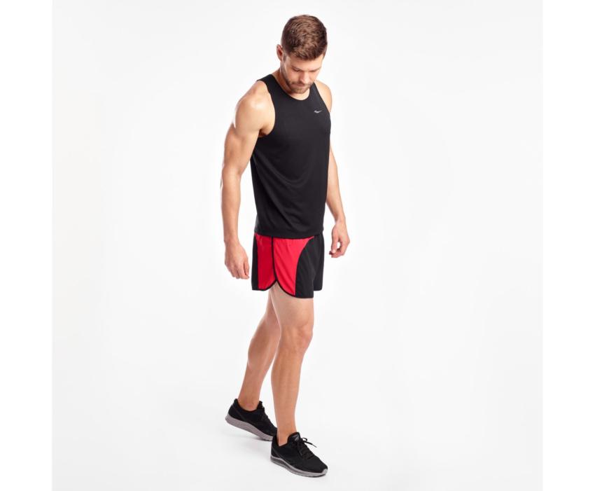 Saucony Stopwatch Singlet Black | Men Tops